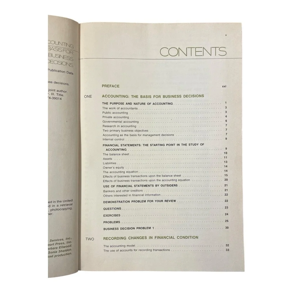 Accounting The Basis for‎ Business Decisions Third Edition
